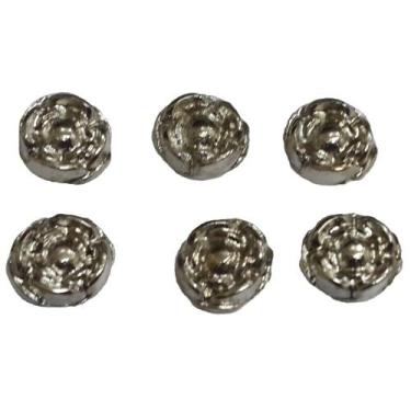 Imagem de Flor Aço Prata Mini Kit 20 - SOLARIUS ARTESANATO
