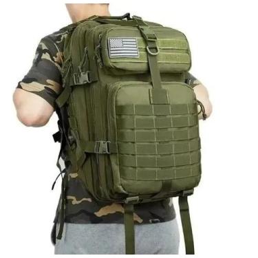 Imagem de Mochila Grande Para Curso Militar 50 Litros + Patch Aleatorio - SHOP A