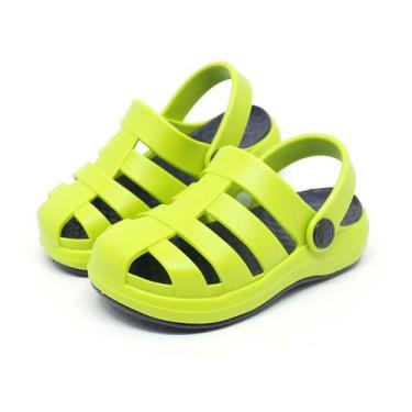 Imagem de Babuche Sandália Infantil Menino Menina Plugt Pop Marinho/Verde Leve C