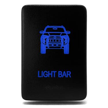 Imagem de Interruptor de barra de luz com logotipo para 5ª geração 4Runner botão azul 32 mm