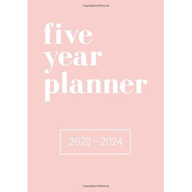 Imagem de Five Year Planner 2020-2024: Pretty Pastel Pink by Fash Past. 60 Months With To Do's, Bullet Grid, Notes & US Holidays. Recycled.