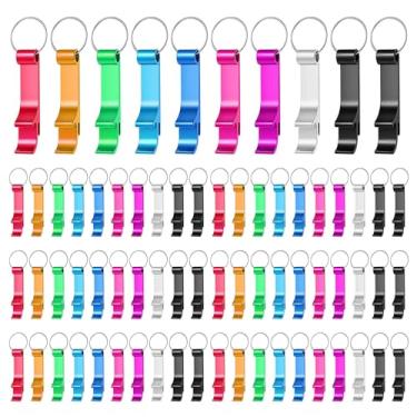 Imagem de Ohiyoo Chaveiro abridor de garrafas de 200 pacotes, abridor de cerveja colorido em massa, chaveiro abridor de garrafas de alumínio, chaveiro de metal, abridor de garrafas de bebidas de cerve