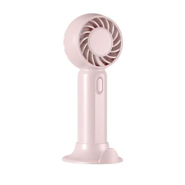 Imagem de IEUDNS Ventilador de mão Ventilador pessoal Velocidade ajustável Mini ventilador de mão de resfriamento Ventilador de mesa Ventilador portátil para, Rosa