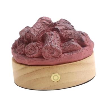 Imagem de Generic Luz noturna para fogueira, abajur de cabeceira, mesa decorativa, artesanato, abajur de lenha para de casa, presente de dia dos namorados