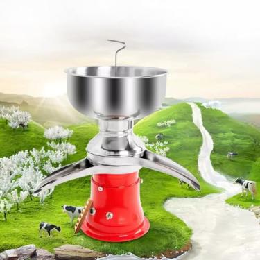 Imagem de KKSOUFX Separador CentríFugo De Creme Leite,Transformando Leite Cru Ou Integral Em Creme E Leite Desnatado,Com Capacidade Tigela 5l,Separador EléTrico De Creme De Leite De Cabras E Vacas-50l/H