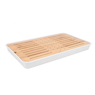 Imagem de Bandeja de Mesa de chá Kung Fu para Drenagem de Armazenamento de água, Bambusoideae e Bandeja de Servir chá de Material Plástico para Bar de Escritório Doméstico