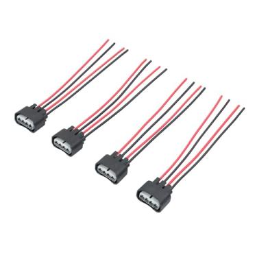 Imagem de AFEISOL Conector de Bobina de Ignição, Compatível com Toyota Scion Corolla Camry Highlander, Conector Fêmea de Bobina de Ignição, Chicote de Fios, Rabo de Porco, 4 Pacotes