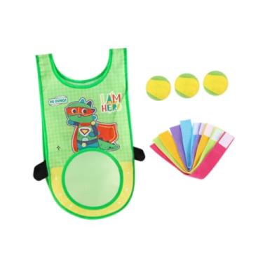 Imagem de menolana Dodgeball Game 3 Sticky Ball Toy Kids Down Outdoor Sportstoy 5 fitas interativas Dodgeball Set Set Toss Game para externo interior, Verde