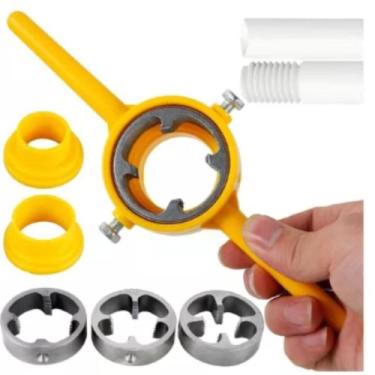 Imagem de Jogo Rosca Canos Tubos Pvc 1/2", 3/4" e 1" Pol Jogo 6 Peças - CA&DU