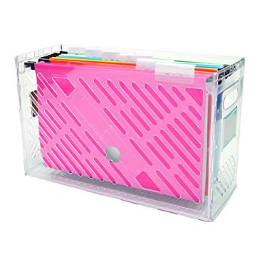 Imagem de Organizador Dellocolor cristal 0321.H com 6 pastas suspensas coloridas Dello