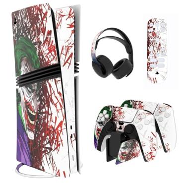 Imagem de PlayVital Para ps5 Pro Skin Conjunto completo, adesivo de vinil protetor para console ps5 Pro, disco e digital, controlador, fone de ouvido, estação de carregamento e controle remoto de mídia - sem