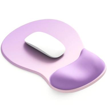 Imagem de Tapete de mouse ErgoComfort Gel para descanso de pulso - Mouse pad ergonômico para escritório com suporte de pulso - antiderrapante, design de acessórios de mesa para decoração de casa e jogos (06
