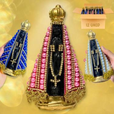 Imagem de Imagem Nossa Senhora Aparecida Kit 12 Atacado Católico - Europio, Kit 