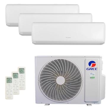 Imagem de Ar Condicionado Tri Split Gree Inverter G Max 30.000 Btus (3x Hi Wall 9.000) Quente e Frio 220v R-32