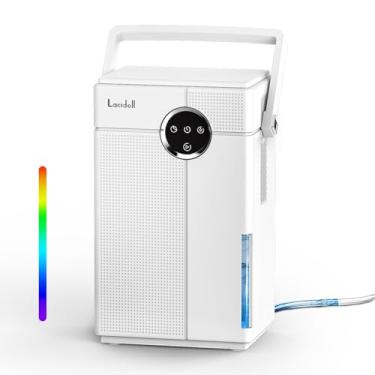 Imagem de Lacidoll Desumidificador, desumidificadores de 3,5 ml para casa com 7 luzes coloridas, desumidificador portátil para porão, banheiro, quarto, trailer, armário, desumidificador silencioso com mangueira