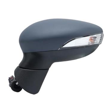 Imagem de Conjunto de espelho retrovisor de porta de 6 fios com primer aquecido, espelhos retrovisores laterais, acessórios para carro, compatível com Ford Fiesta MK7 2013-2017(1pc left)