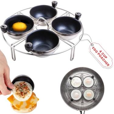 Imagem de Eggssentials – Prateleira para ovo pochê, 4 Cup Egg Poacher, 5