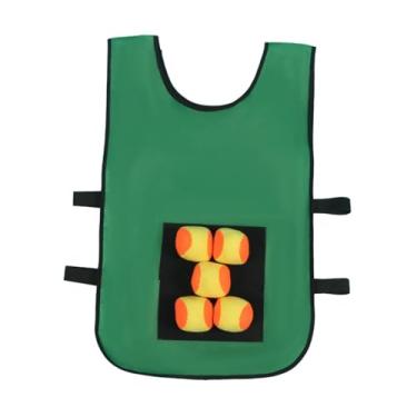 Imagem de MERIGLARE Dodgeball Game With Sticky Ball Outdoor Sport Game Playground Game Toond Target Ball Vest Toss Bolas de brinquedo macio para a praia Indoor, Aldults Verdes