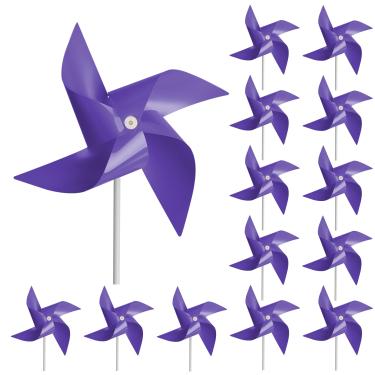 Imagem de Lousrnman Pacote com 150 cata-ventos para crianças, brinquedos divertidos de carnaval e lembrancinhas de festa DIY, giradores de vento para decoração ao ar livre para quintal e jardim, roxo escuro