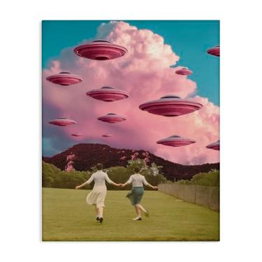 Imagem de Stupell Industries Arte de parede em tela Pick Me Alien Invasion por Mary Urban, 61 x 76 cm