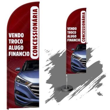 Imagem de Wind Banner Dupla Face 3mt Completo Concessionária - Fadrix