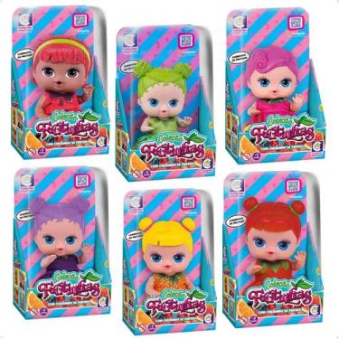 Imagem de Kit 6x Brinquedo Boneca Coleção Frutinhas 19cm Cotiplas - Cotiplás