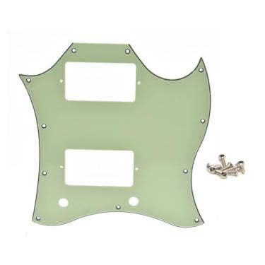 Imagem de ROZILO Placa de proteção contra arranhões padrão americano SG com parafusos para guitarra SG Epiphone SG verde menta