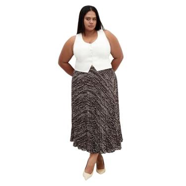 Imagem de City Chic Saia feminina plus size Barbon Alley, Color Noise