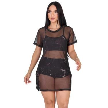 Imagem de Blusa De Tule Feminina Transparente Academia Fitness  - RJIMPORTS, Pre