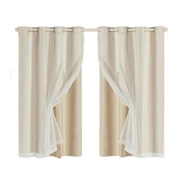 Imagem de Cortina Blackout Quarto Infantil Voil Liso 2,00 x 1,40 Mts - Moreira E