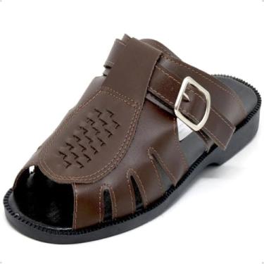 Imagem de Sandália Franciscana Masculina Antistress Chinelo Resistente Rajoan 930 Confort Gel Café (Café, BR, Adulto, Numérico, 43)