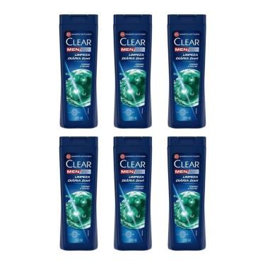 Imagem de Shampoo Clear 200Ml Dual Effect 2 Em 1 Limp Diaria-Kit C/6Un