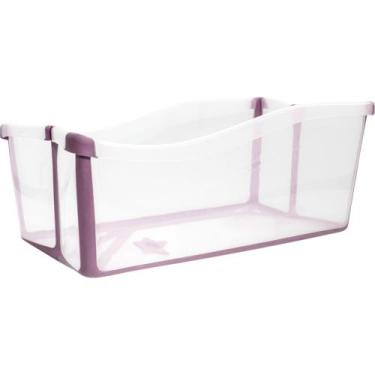 Imagem de Banheira Infantil Retratil Dobravel Portatil Rosa - CLINGO