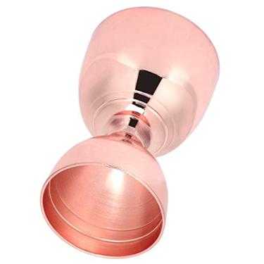 Imagem de Copos de Vinho Copo de Aço Inoxidável Cocktail Jigger Misturador Bartender Ferramenta Acessórios Barra Dupla Cabeça Onça (Ouro rosa)