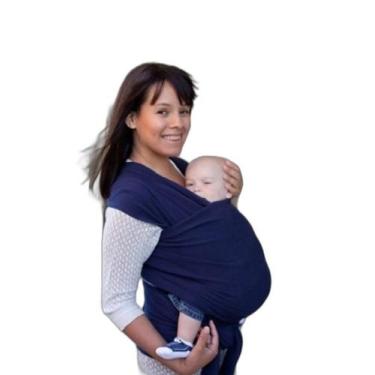 Imagem de Wrap Sling 100% Algodão - Sling Mamae E Bebe, Único, Azul
