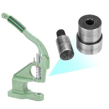 Imagem de 2 peças e ferramenta de perfuração de pressão com ilhós de metal resistente HSpring Snap Fastener Button Die para pressão manual (10 mm)
