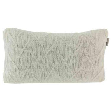 Imagem de Almofada Rinzeira Tricô Laguna 30x50 Pérola Kacyumara