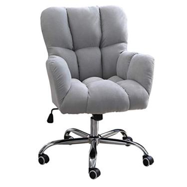 Imagem de LILINWAN Cadeira de mesa de escritório em casa cadeira de mesa giratória giratória no meio do encosto cadeira de trabalho para jogos em casa com suporte G 60 x 46 x 95 cm