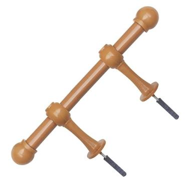 Imagem de Kit Varão 1,15 Metros 19mm Cortina Janela Suporte E Ponteira(CEREJEIRA)