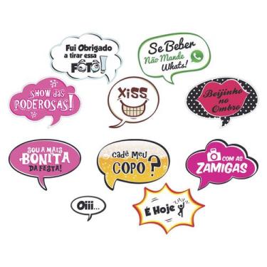 Imagem de Plaquinhas Divertidas para Festas - 10 Unidades - NC Toys