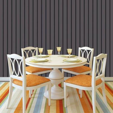 Imagem de Papel De Parede Efeito Ripas Cinza Escuro Lavável Adesivo