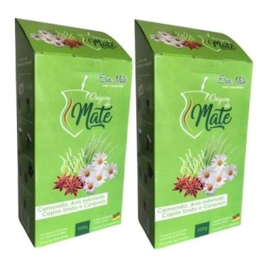 Imagem de 2 Erva Mate Chimarrão ORIGEM DO MATE CAMOMILA CAPIM LIMÃO