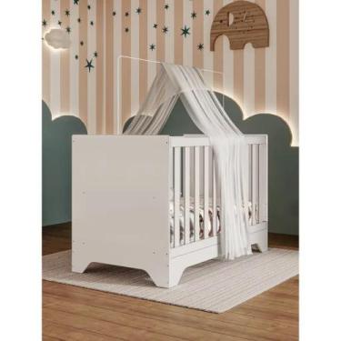 Imagem de Berço Moveis Peroba Popy Retro 3x1 MDF Americano, Branco