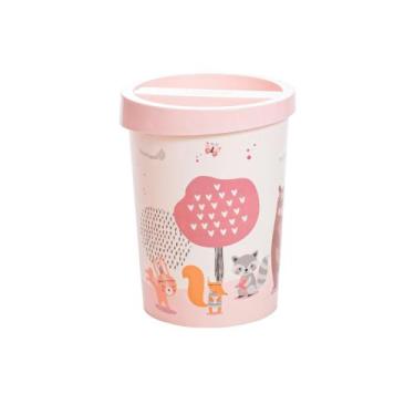 Imagem de Lixeira Decorada C/ Tampa 5,5l Infantil Plasútil Quarto Bebê, Bichinho
