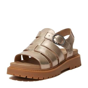 Imagem de Timberland Sandália feminina Clairemont Way Fisherman, Ouro metálico, 41
