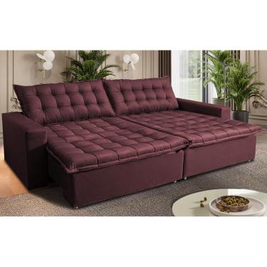 Imagem de Sofá Sem Caixa Retrátil Reclinável 2,15m Cama inBox França. Velusoft