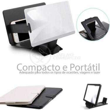 Imagem de Lupa Ampliadora Tela De Celular Portátil Dobrável Preta