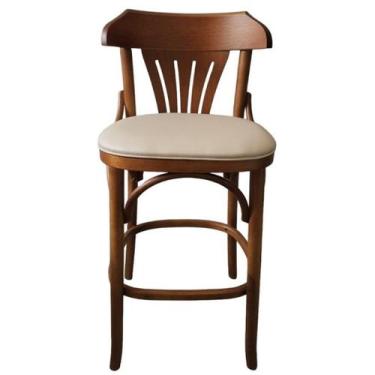 Imagem de Banqueta Bianca Selva Estofada Facto White Gourmet Bancada Cozinha Bis