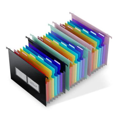 Imagem de Pastas de arquivos suspensas ThinkTex Expanding 7 bolsos e 3 pacotes