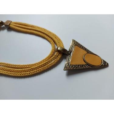 Imagem de Colar Maxi Rústico - Bijuteria Fina, Mostarda